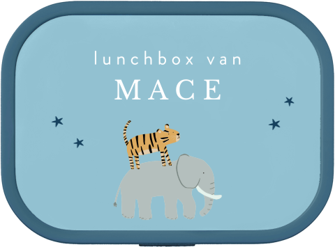 Mepal lunchbox Campus met naam, tijger en olifant