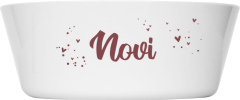 Kinderkommetje met naam en kleine hartjes