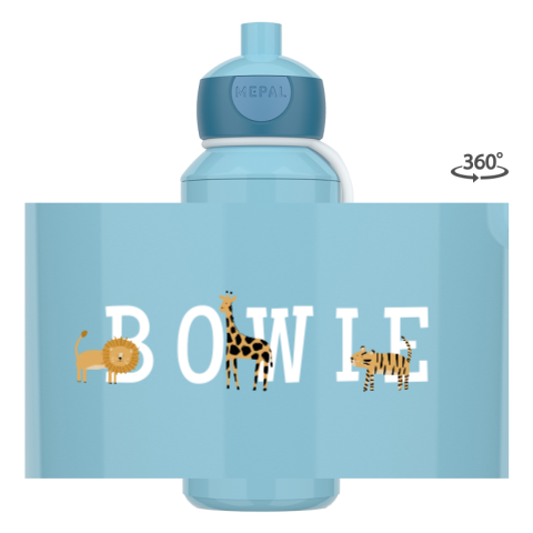 Mepal pop-up drinkfles met jungledieren en naam