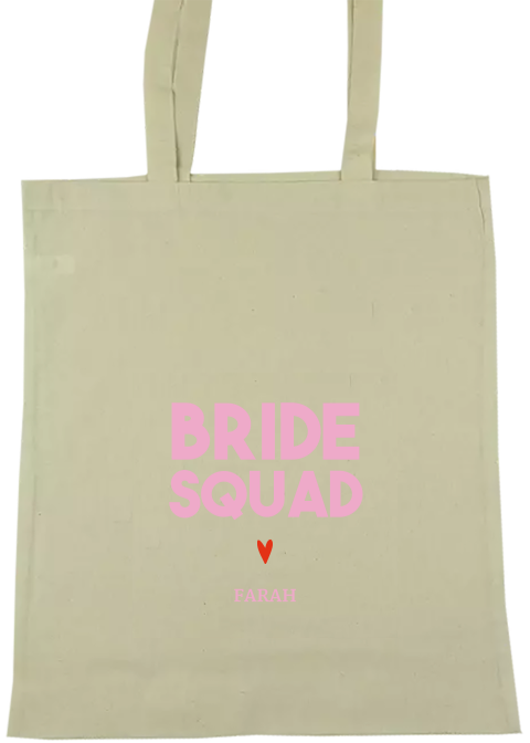 Linnen tasje voor bruidsmeisje