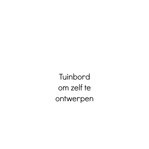 Blanco tuinbord in wolk vorm