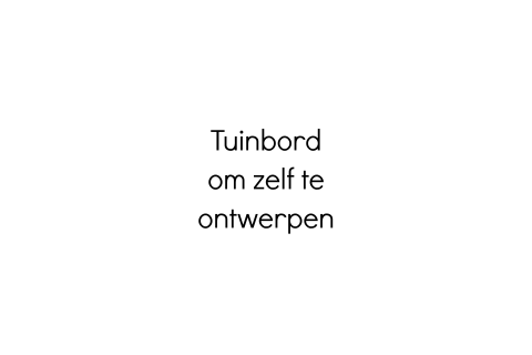 Blanco liggend tuinbord