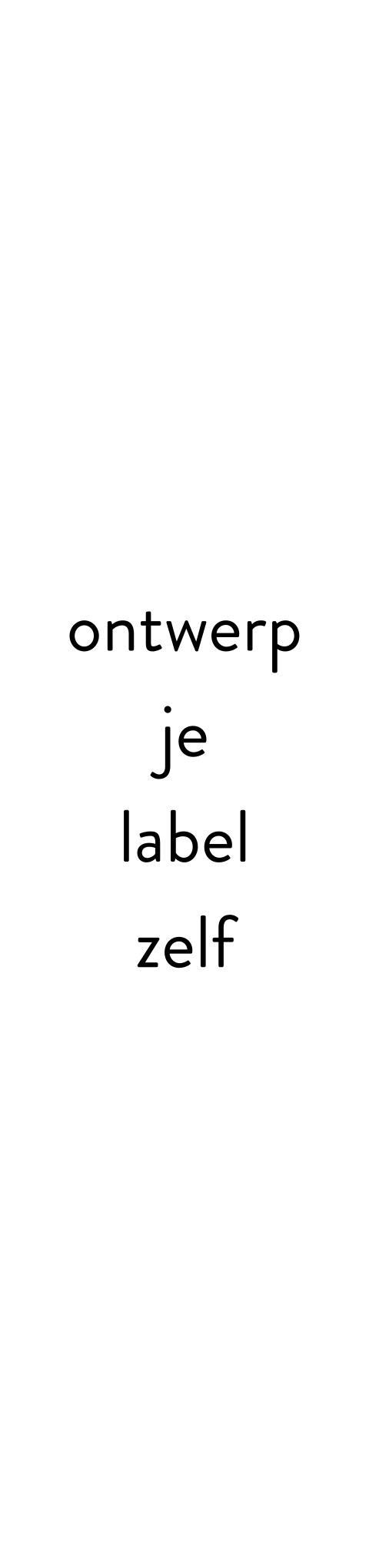 Een langwerpig label zonder gaatje zelf ontwerpen.