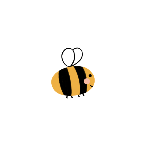 Sluitzegel met een bijtje - vel met 25 stickers
