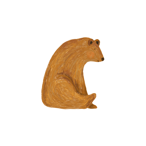 Sluitzegel met een grote lieve beer - vel met 25 stickers