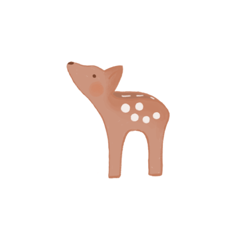 Sluitzegel met een jong hertje - vel met 25 stickers