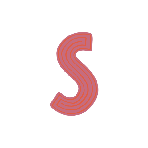 Sluitsticker met een roze letter - vel met 25 stickers