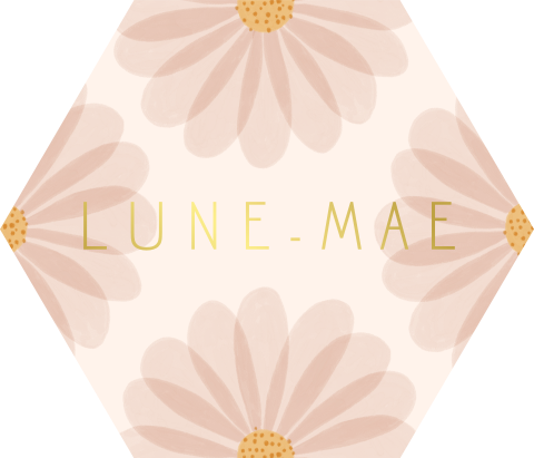 Hexagon sticker met roze bloemen en goudfolie
