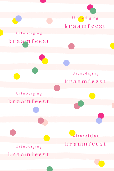 DIY confetti kraamfeestkaartjes in vrolijke kleuren