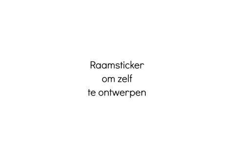 Blanco raamsticker met liggende ovalen vorm