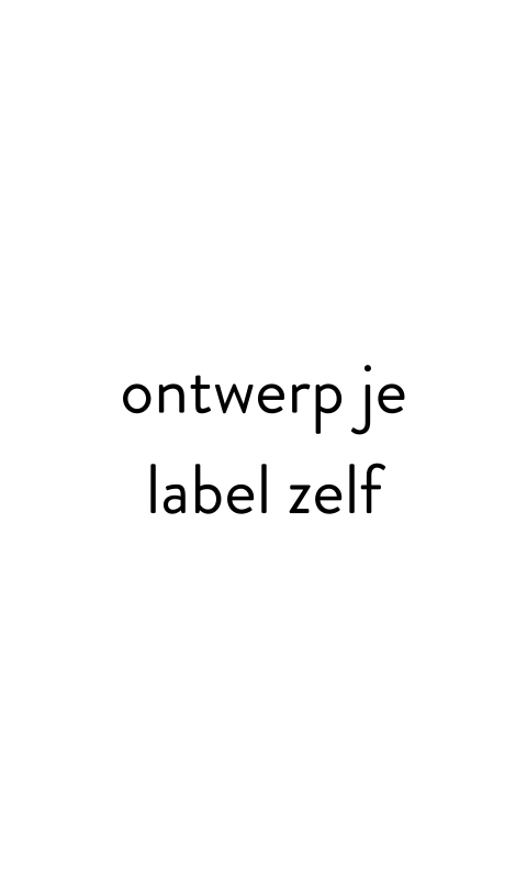 Ontwerp zelf je label van 3 x 5 cm met handig gaatje