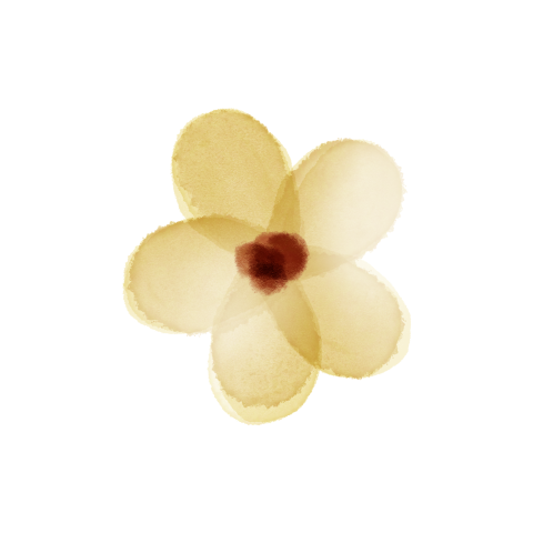 Sluitzegel met een geel bloemetje - vel met 25 stickers
