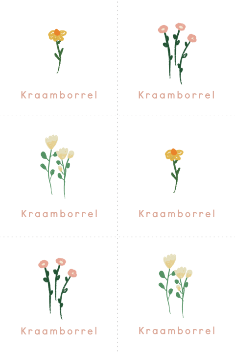 DIY kraamfeestkaartjes met bloemen