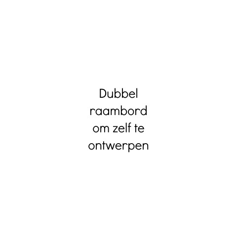 Blanco dubbel vierkant raambord