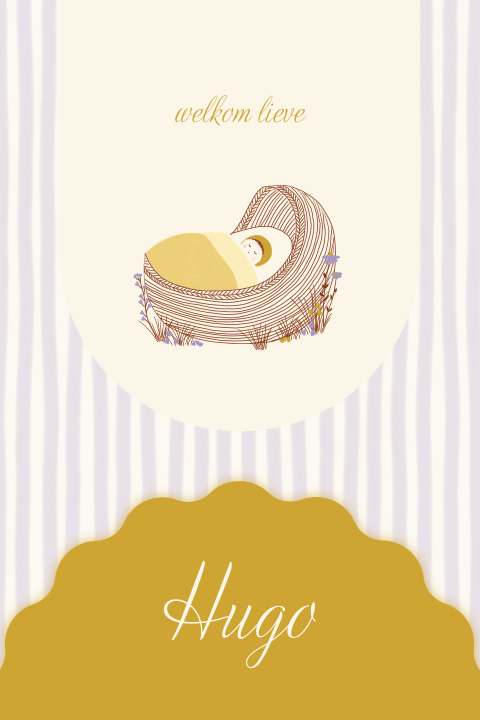 Nostalgisch geboortekaartje in een modern jasje