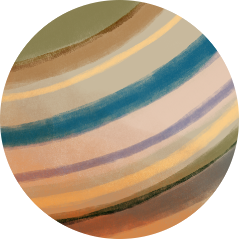 Sluitzegel met een planeet - vel met 25 stickers