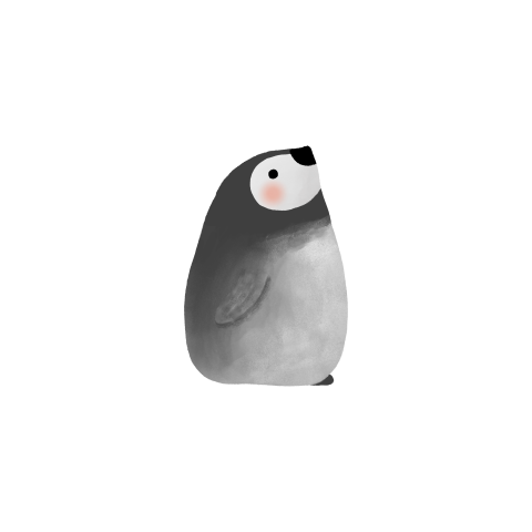 Sluitzegel met een lieve baby pinguïn - vel met 25 stickers