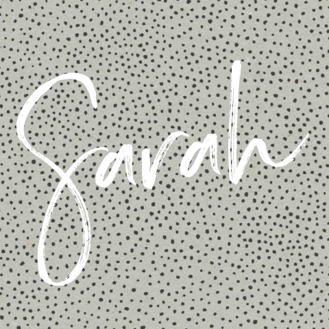 Karton-look geboortekaartje met stipjes