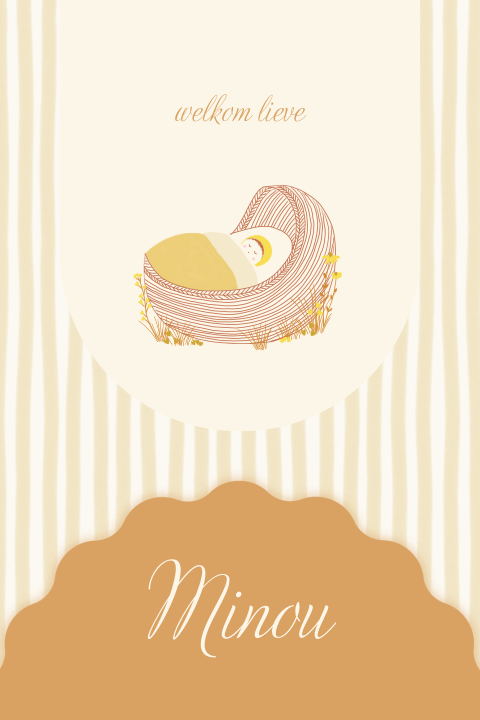 Retro geboortekaartje in een modern jasje