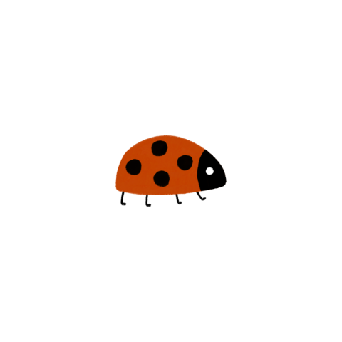 Sluitsticker met een lieveheersbeestje - vel met 25 stickers