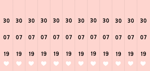 DIY-label met de geboortedatum en een hartje