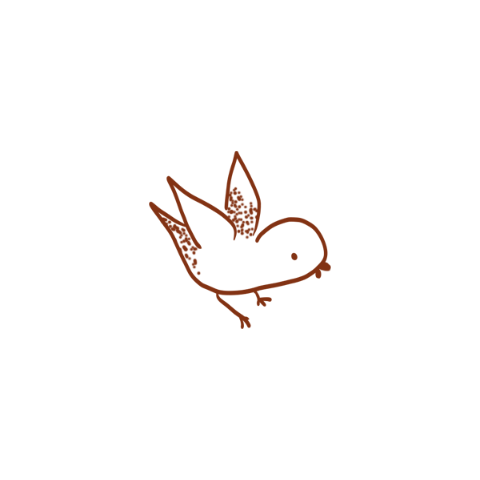 Sluitzegel met een vliegend vogeltje - vel met 25 stickers