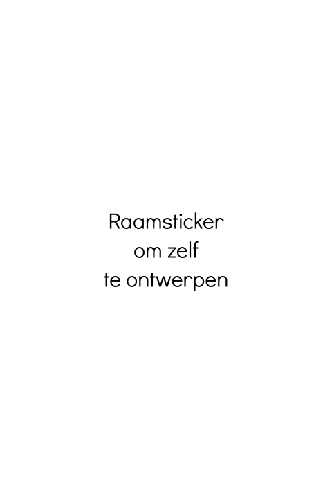 Blanco raamsticker met een boogvorm