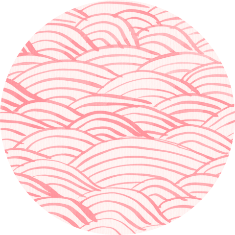 Sluitzegel met roze watercolor golven