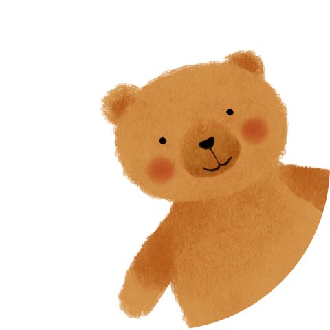 Sluitsticker met een knuffel beertje - vel met 25 stickers