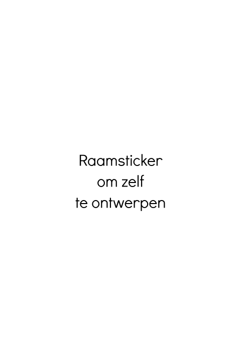 Blanco raamsticker met staande ovalen vorm