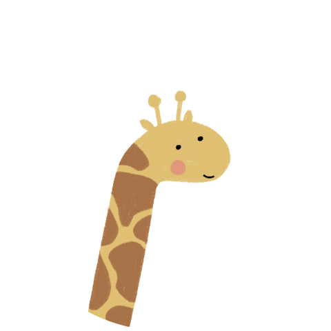 Sluitzegel met een kleine giraf- vel met 25 stickers