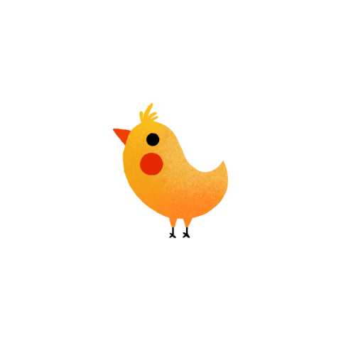 Sluitsticker met een kuikentje - vel met 25 stickers