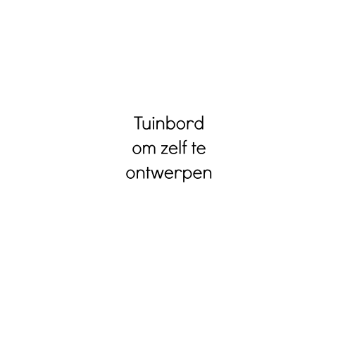 Blanco tuinbord in hart vorm