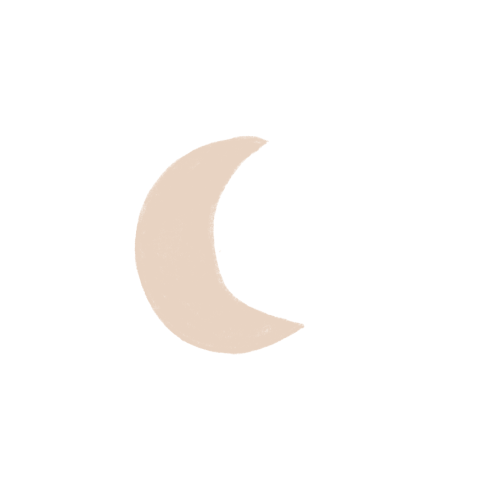 Sluitsticker met een lichtroze maan - vel met 25 stickers