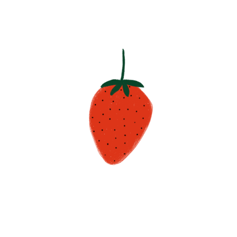 Sluitzegel met een aardbei - vel met 25 stickers