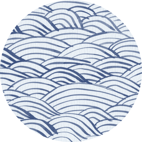 Sluitzegel met blauwe watercolor golven