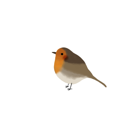Sluitzegel met een lief roodborstje - vel met 25 stickers