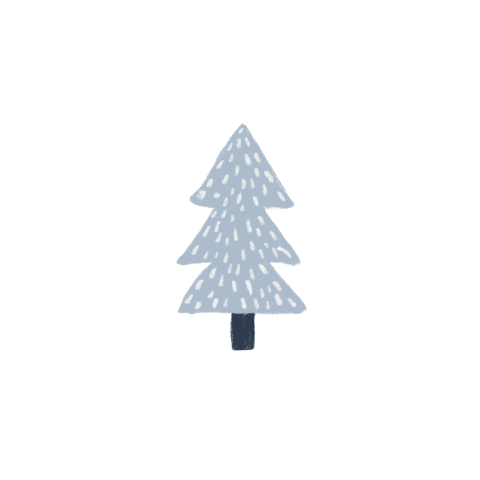 Sluitzegel met een winterse dennenboom