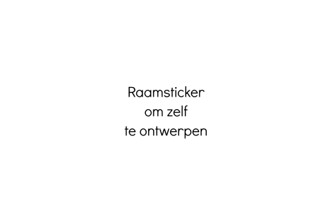Blanco raamsticker in een liggende originele vorm