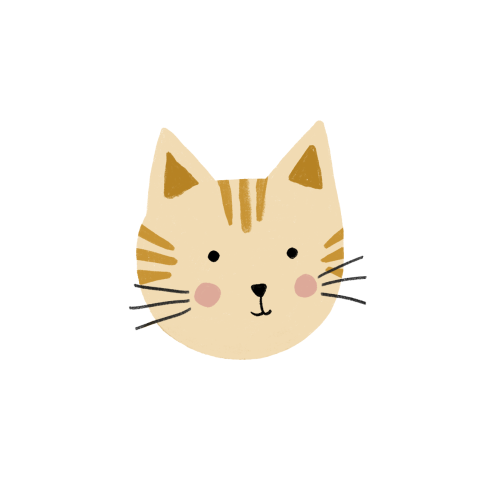Sluitzegel met een katten-koppie - vel met 25 stickers