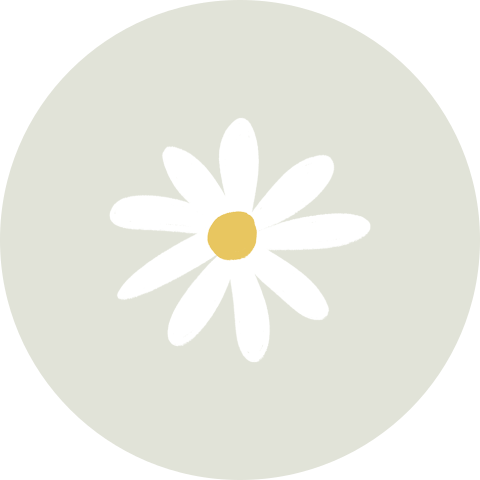 Sluitzegel met een madeliefje - vel met 25 stickers