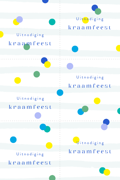 DIY kraamfeestkaartjes met confetti in vrolijke kleuren