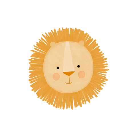 Sluitzegel met een leeuwtje - vel met 25 stickers