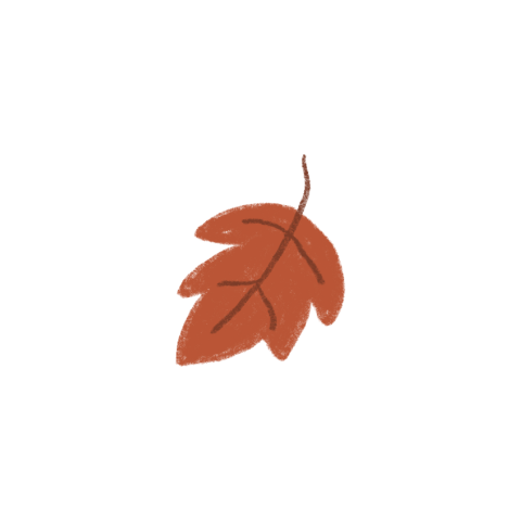 Sluitzegel met een bruin herfstblaadje - vel met 25 stickers