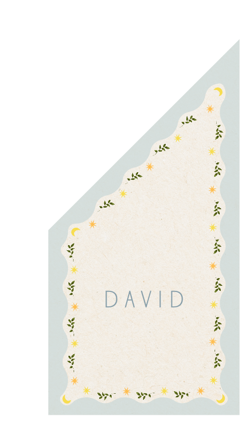 Geboortevlag met takjes, sterren en maantjes