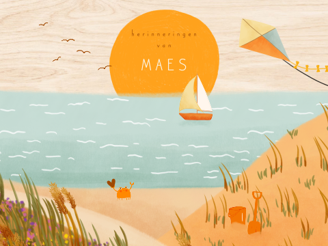 Memorybox met het strand en de zee