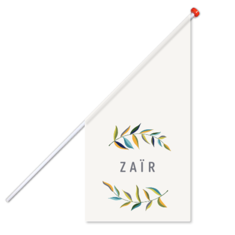 Geboortevlag met gekleurde blaadjes