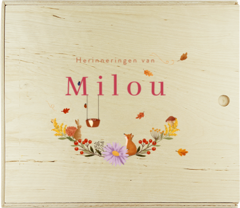 Memorybox met schuifdeksel voor een herfstkindje