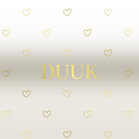 Hip beige kleurverloop geboortekaartje jongen