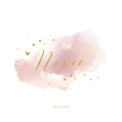 Waterverf canvasposter in roze